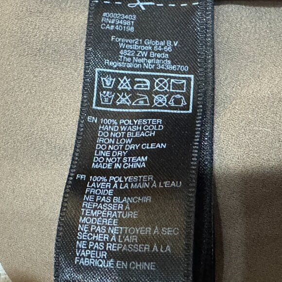 Forever21 Chiffon Drape Cardigan Jacket with Pockets, Taupe Beige, Large - Picture 13 of 13